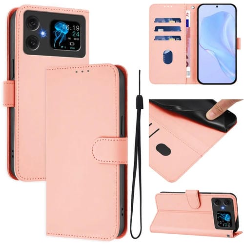 Funda de Piel Sintética para Cubot A20 con Cordón y Tacto Suave (Rosa)