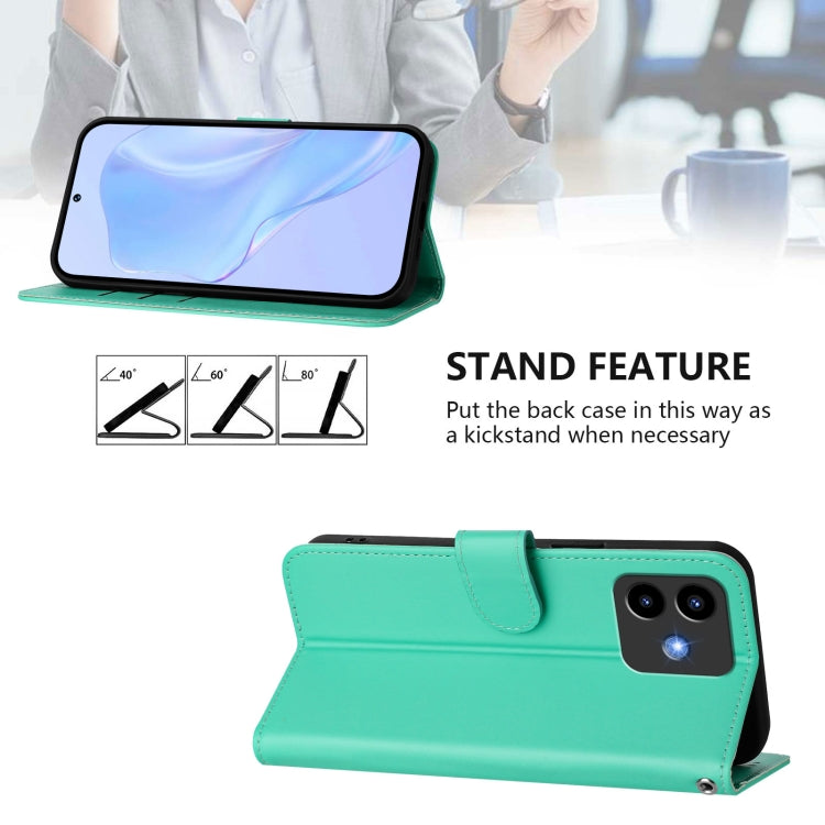 Funda de Piel Sintética con Cordón para Cubot Note 40 con Tacto de Piel (Verde)