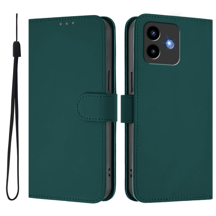 Funda de Piel con Cordón para Cubot Note 40 Skin Feel (Verde Oscuro)