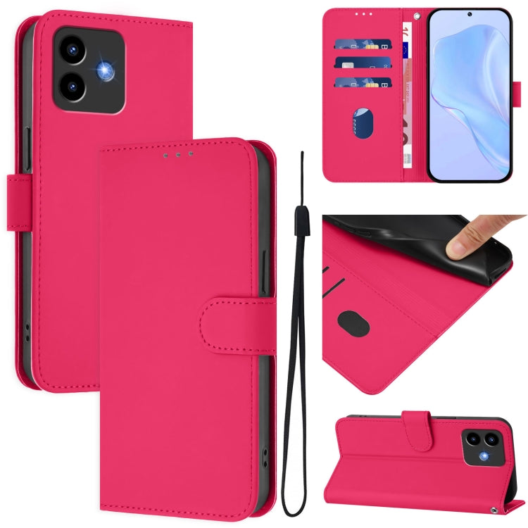 Funda de Piel con Cordón para Cubot Note 40 (Rosa y Rojo)