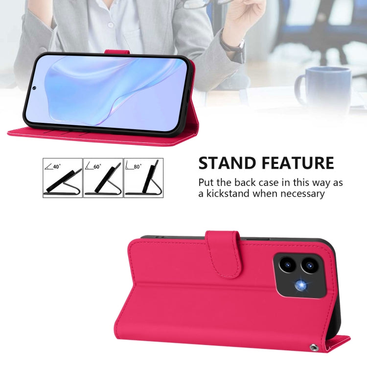 Funda de Piel con Cordón para Cubot Note 40 (Rosa y Rojo)