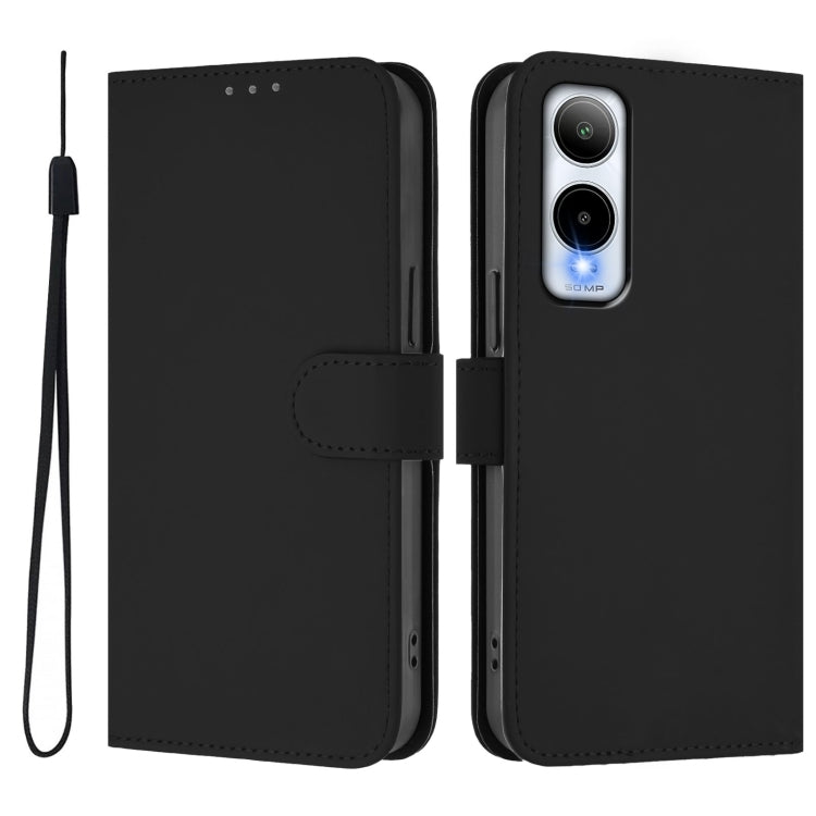 Funda de Cuero con Cordón para Teléfono Cricket Icon 6 Skin Feel (Negro)