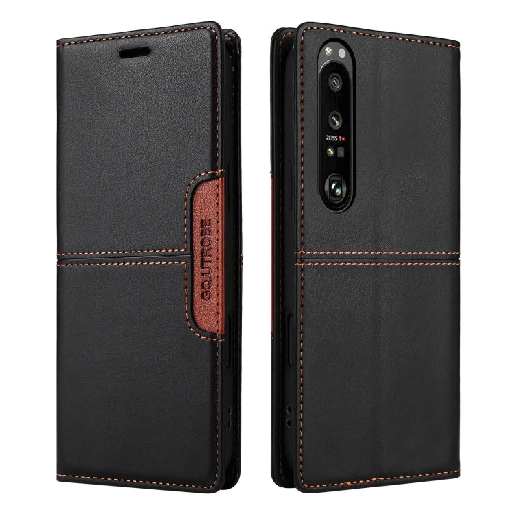 Funda Cuero Antirrobo Rfid Gqutrobe G01 para Sony Xperia 1 III (Negra)
