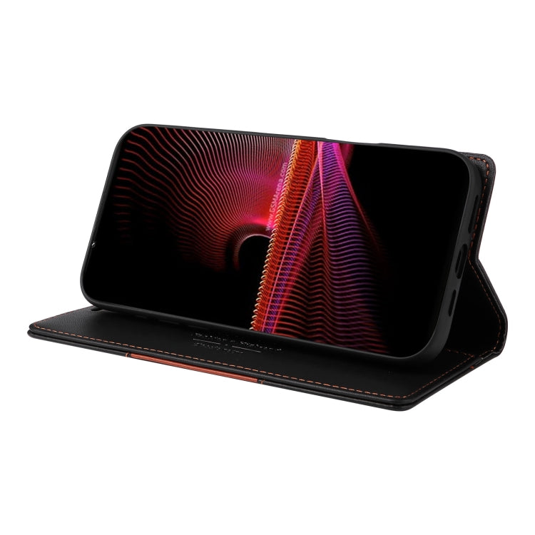 Funda Cuero Antirrobo Rfid Gqutrobe G01 para Sony Xperia 1 III (Negra)