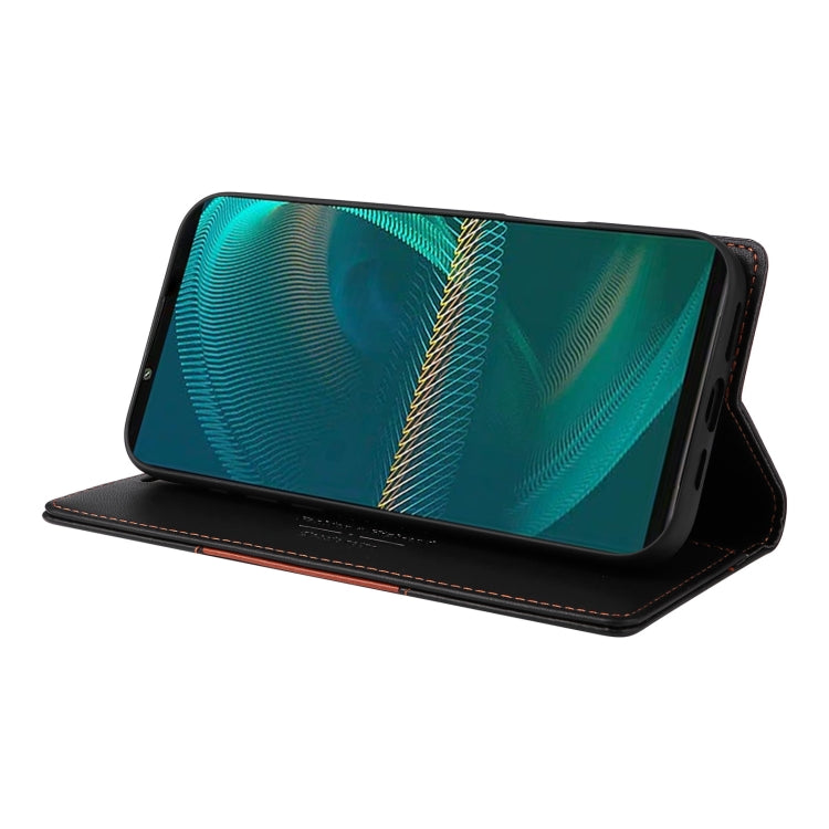 Funda de Cuero Antirrobo RFID Gqutrobe G01 para Sony Xperia 5 III (Negra)