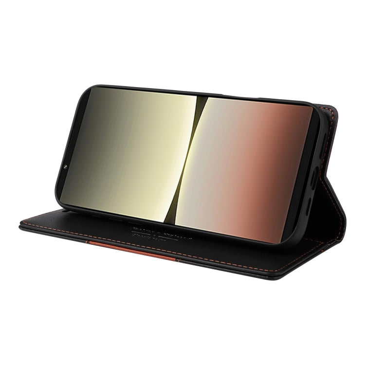 Funda de Cuero Antirrobo RFID Gqutrobe G01 para Sony Xperia 5 IV (Negra)