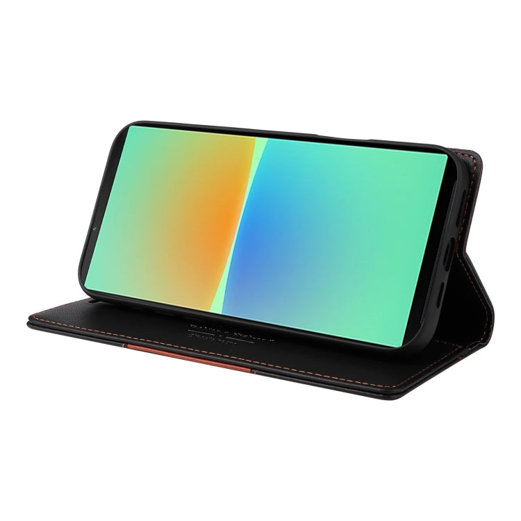 Funda de Cuero Antirrobo RFID Gqutrobe G01 para Sony Xperia 10 IV (Negra)