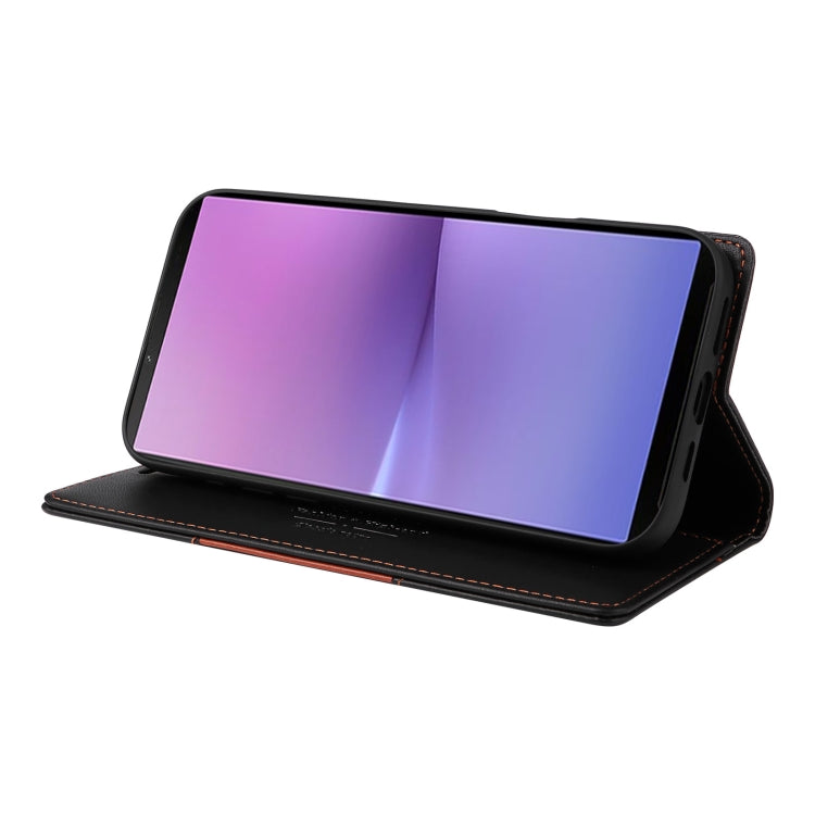 Funda de Cuero Antirrobo Rfid Gqutrobe G01 para Sony Xperia 10 V (Negra)