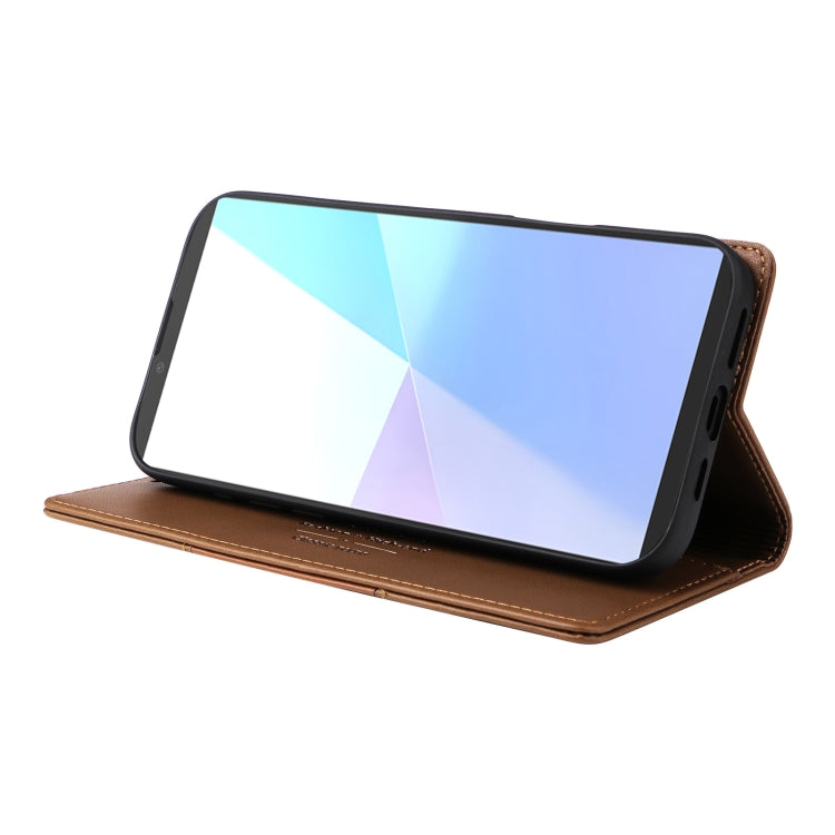 Funda de Cuero Antirrobo RFID Gqutrobe G01 para Sony Xperia 10 Vi (Marrón)