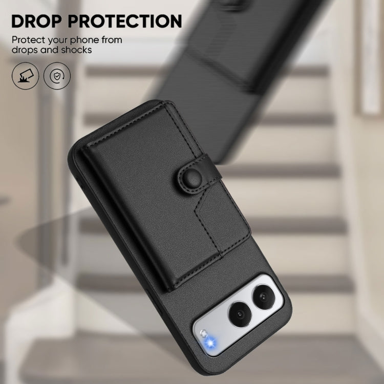 Funda Antirrobo para OnePlus Nord con RFID y Tarjetero 4 Botones (Negra)