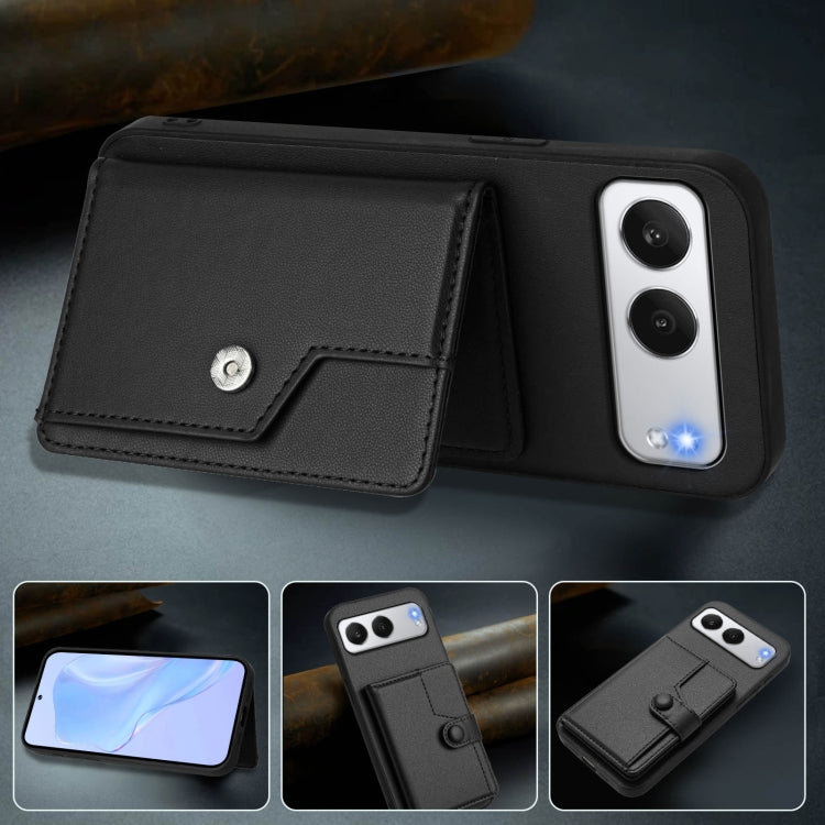 Funda Antirrobo para OnePlus Nord con RFID y Tarjetero 4 Botones (Negra)