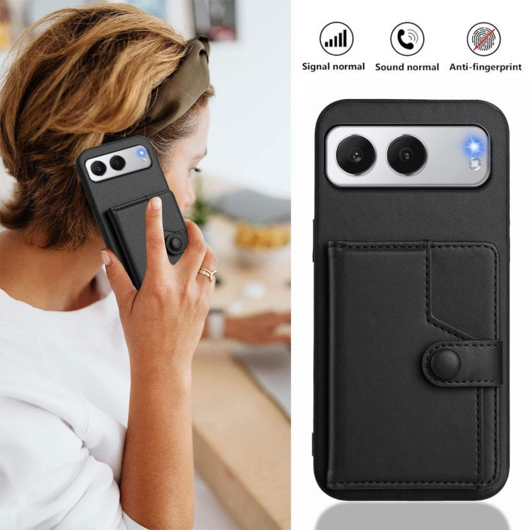 Funda Antirrobo para OnePlus Nord con RFID y Tarjetero 4 Botones (Negra)