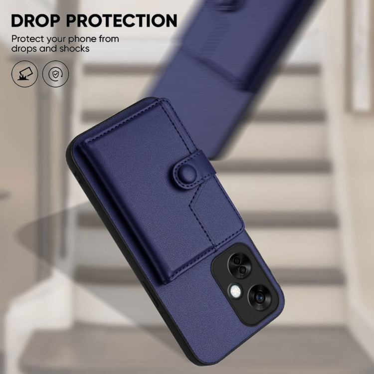 Funda para Teléfono Antirrobo OnePlus Nord Ce 3 Lite con Botón y Tarjetero (Azul)
