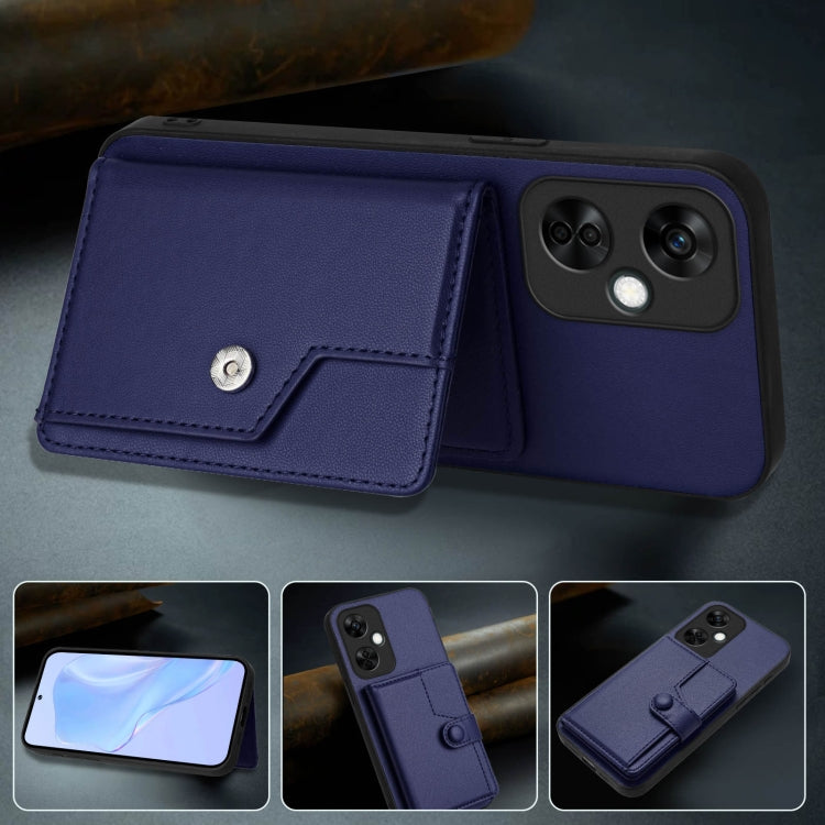 Funda para Teléfono Antirrobo OnePlus Nord Ce 3 Lite con Botón y Tarjetero (Azul)