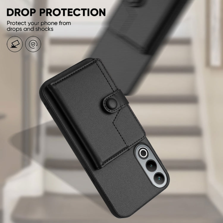 Funda Antirrobo para OnePlus Nord CE4 con Botón y Tarjetero (Negra)