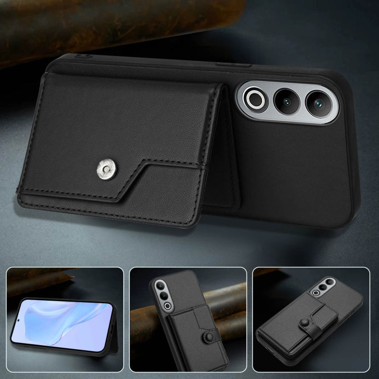 Funda Antirrobo para OnePlus Nord CE4 con Botón y Tarjetero (Negra)