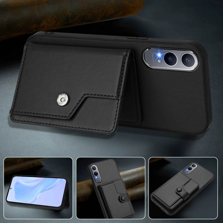 Funda Antirrobo para OnePlus Nord CE4 Lite 5G con Botón y Tarjetero RFID (Negra)
