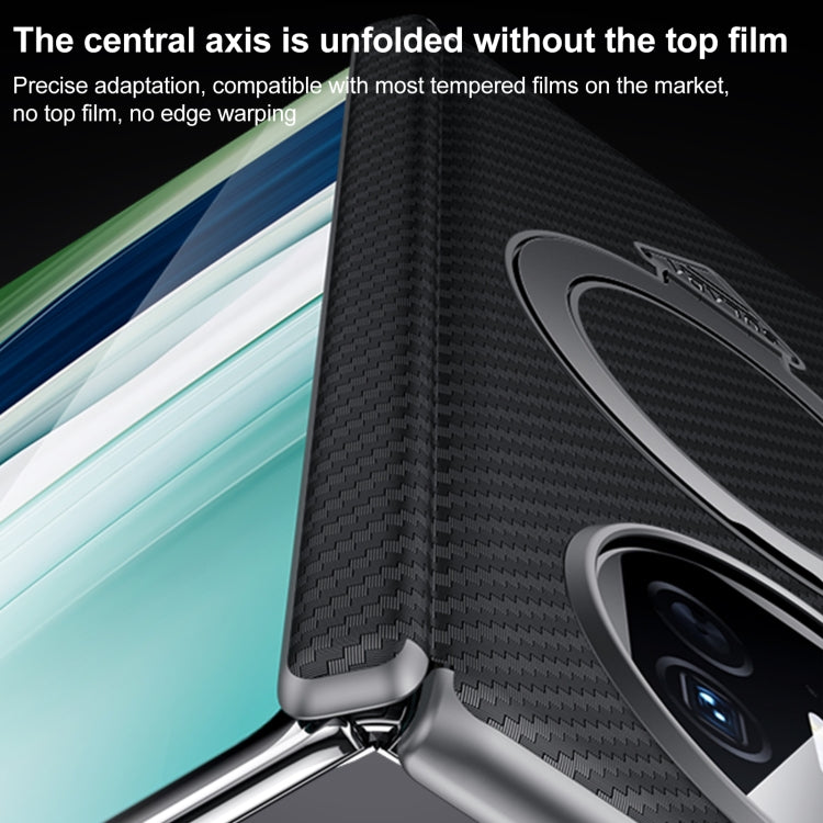 Funda para Teléfono Huawei Mate X6 con Soporte Magnético Magsafe y Textura Kevlar (Marrón)