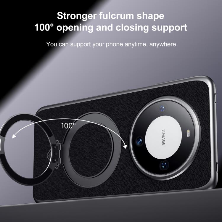 Funda para Teléfono Huawei Pura 70 con Soporte Magnético Magsafe de Cuero Sulada (Marrón)