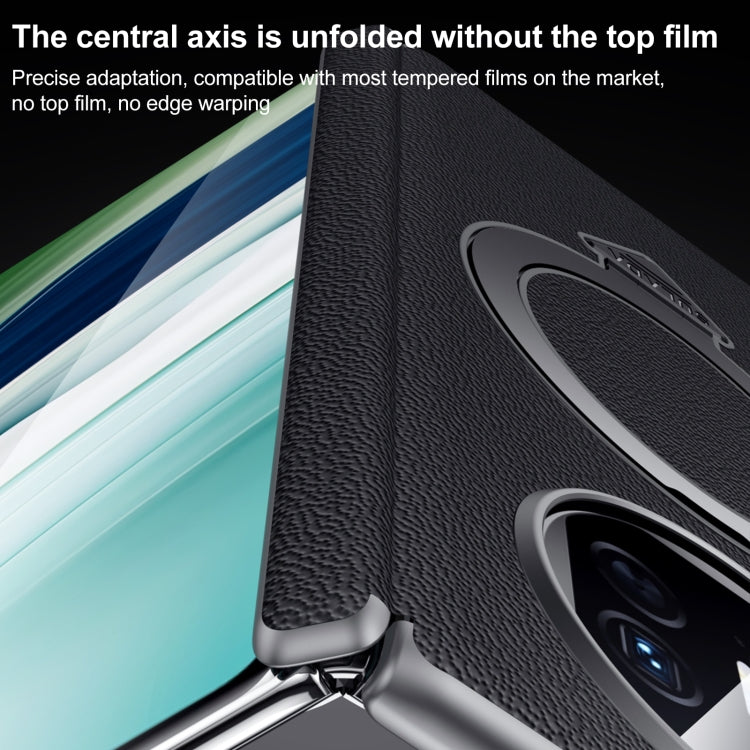 Funda para Teléfono Huawei Mate X5/X3 con Soporte Magnético Magsafe de Cuero Sulada (Marrón)
