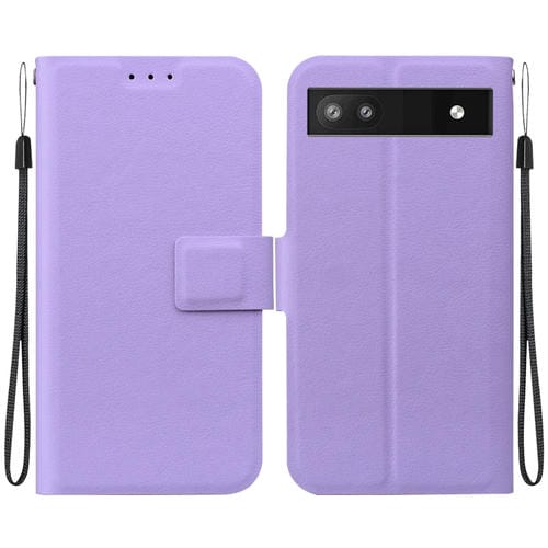 Funda de Cuero Ultrafina con Hebilla Magnética para Google Pixel 6A (Morado)