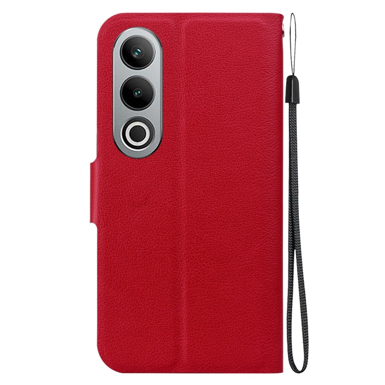 Funda de Cuero Ultrafina con Hebilla Magnética para OnePlus Nord Ce4 (Rojo)