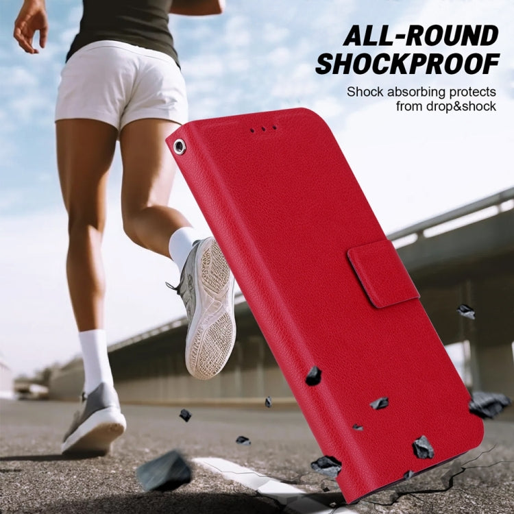 Funda de Cuero Ultrafina con Hebilla Magnética para OnePlus Nord Ce4 (Rojo)