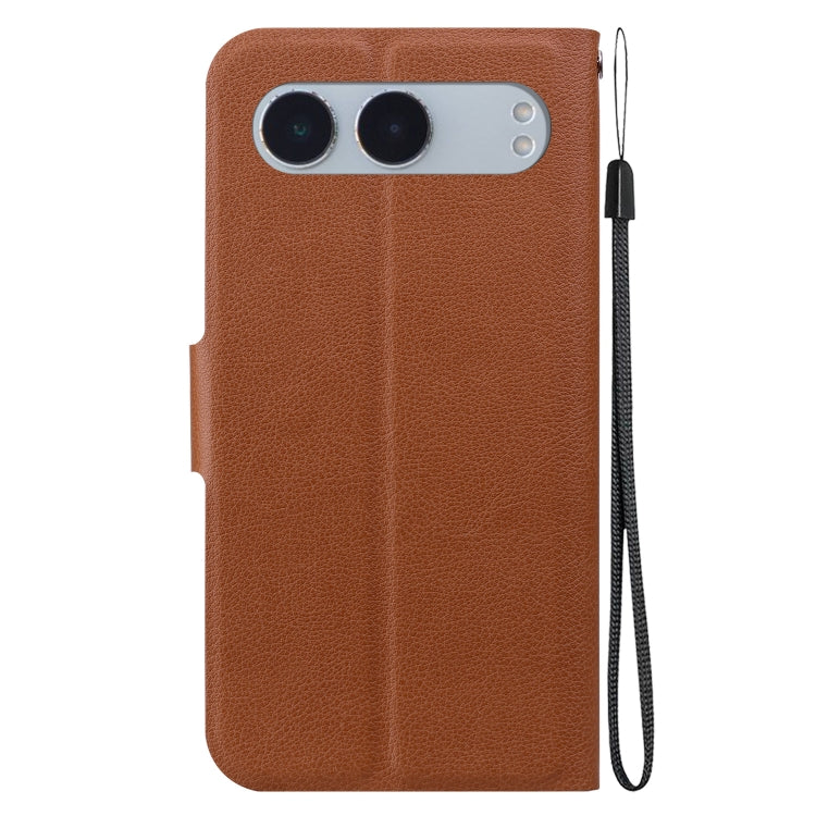 Funda de Cuero con Hebilla Magnética Ultrafina para OnePlus Nord 4 (Marrón)