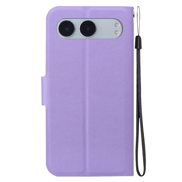 Funda de Cuero Ultrafina con Hebilla Magnética para OnePlus Nord 4 (Morado)