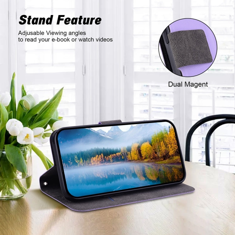 Funda de Cuero Ultradelgada con Hebilla Magnética para Sony Xperia 1 Vi (Morado)