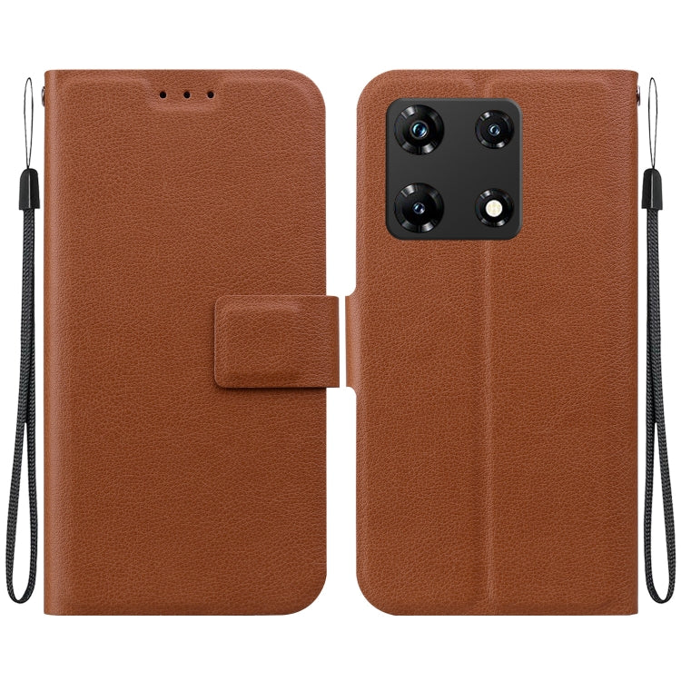 Funda de Cuero con Hebilla Magnética Ultrafina para Infinix Note 30 Pro (Marrón)