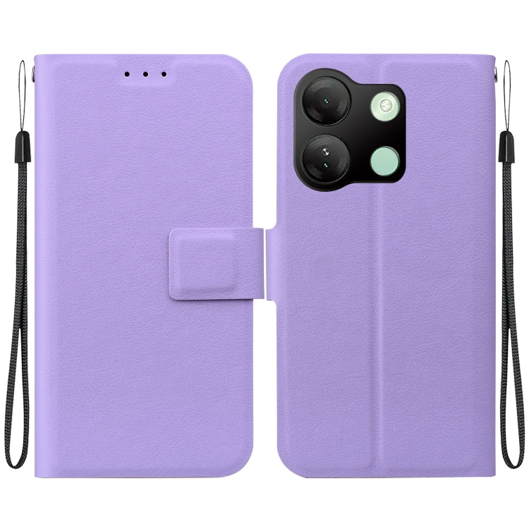 Funda de Cuero Ultradelgada con Hebilla Magnética para Infinix Smart 7 HD (Morado)