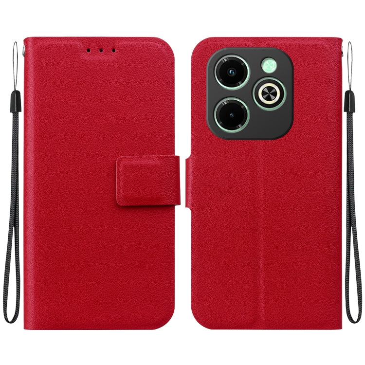 Funda de Cuero Ultrafina con Hebilla Magnética para Teléfono Infinix Smart 8/Smart 8 HD (Rojo)