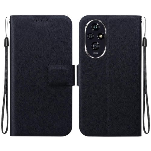 Funda de Cuero Ultradelgada con Hebilla Magnética para Honor 200 (Negra)