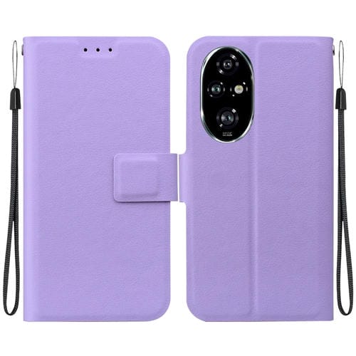 Funda de Cuero Ultrafina con Hebilla Magnética y Voltaje para Honor 200 Pro (Morado)