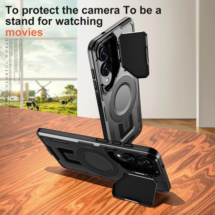 Funda protectora MagSafe para Samsung Galaxy S25 Edge 5G (negro)