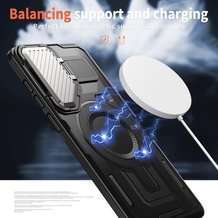 Funda protectora MagSafe para Samsung Galaxy S25 Edge 5G (negro)