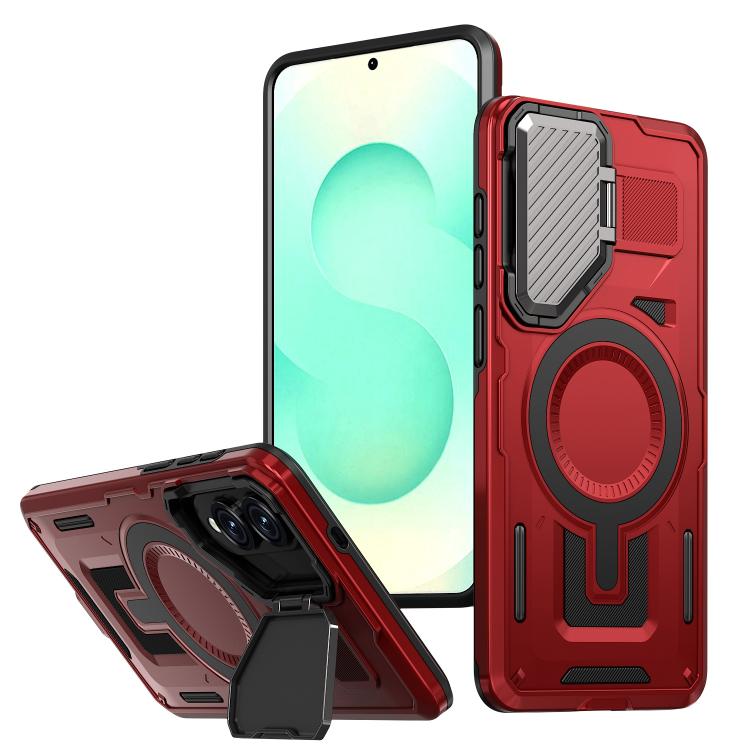 Funda protectora MagSafe para Samsung Galaxy S25 Edge 5G (roja)