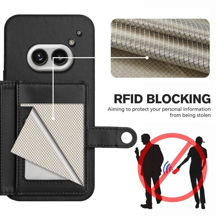 Funda para Teléfono Antirrobo RFID con Botón Tarjeta y 2 Botones For Nothing Phone (Negra)