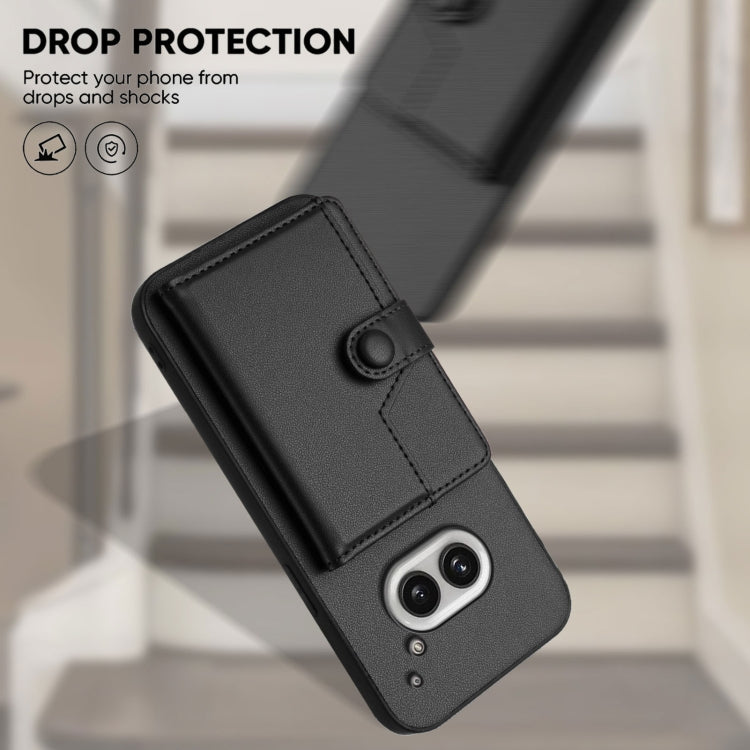 Funda para Teléfono Antirrobo RFID con Botón Tarjeta y 2 Botones For Nothing Phone (Negra)