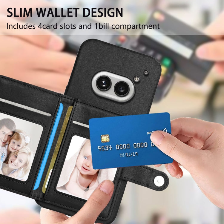 Funda para Teléfono Antirrobo RFID con Botón Tarjeta y 2 Botones For Nothing Phone (Negra)