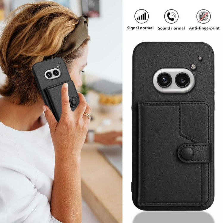 Funda para Teléfono Antirrobo RFID con Botón Tarjeta y 2 Botones For Nothing Phone (Negra)