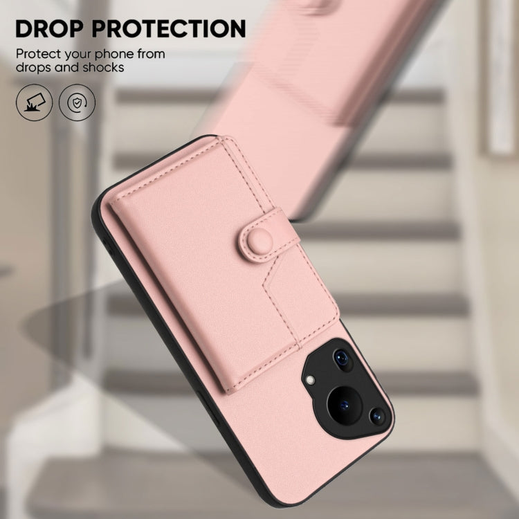 Funda Antirrobo RFID con Botón para Huawei Pura 70 Ultra (Rosa)
