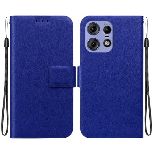 Funda de Cuero con Hebilla Magnética Ultrafina para Motorola Edge 50 Pro (Azul)