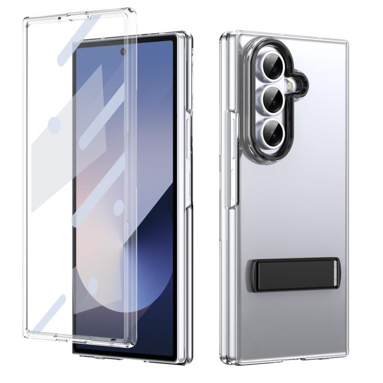 Funda híbrida de TPU y policarbonato con soporte para Samsung Galaxy Z Fold7 5G (negra)