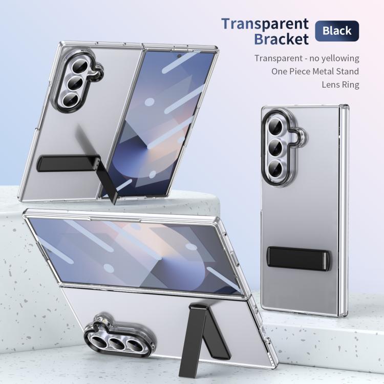 Funda híbrida de TPU y policarbonato con soporte para Samsung Galaxy Z Fold7 5G (negra)
