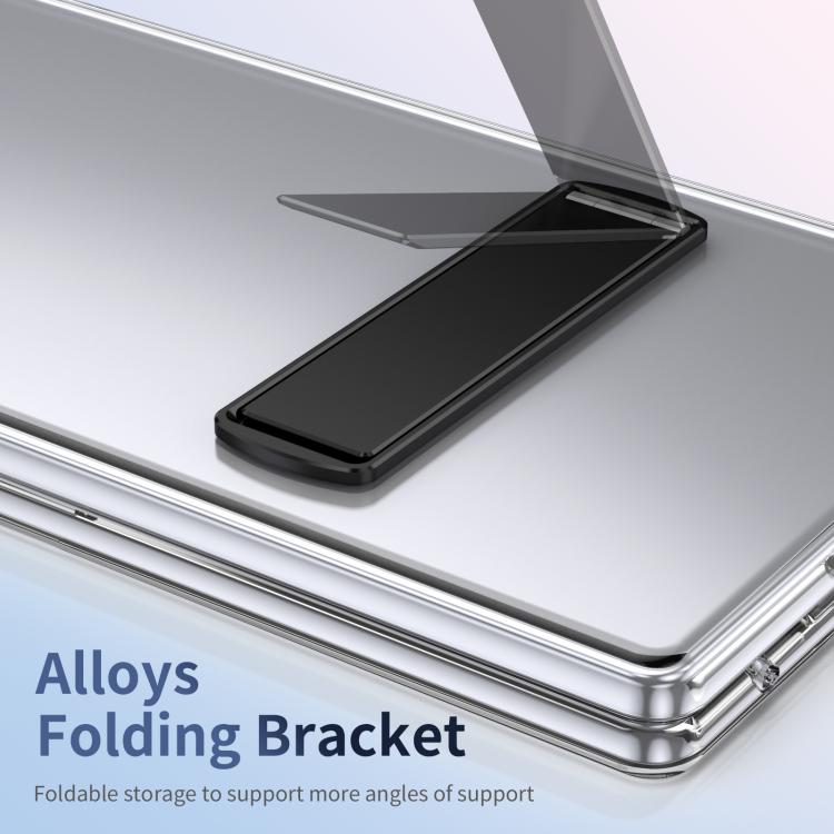 Funda híbrida de TPU y policarbonato con soporte para Samsung Galaxy Z Fold7 5G (negra)