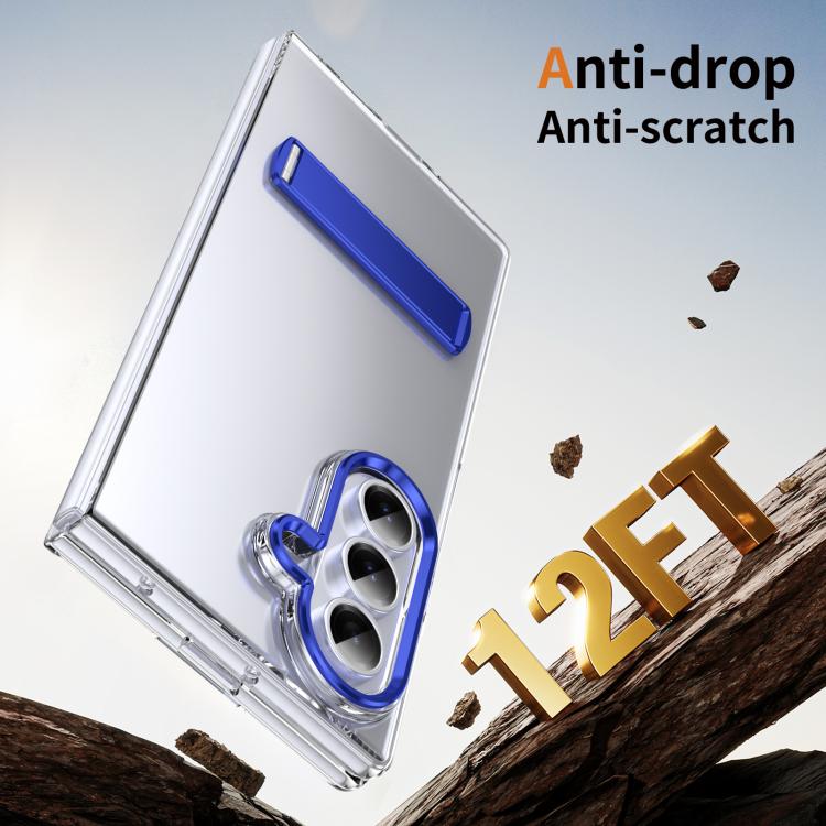 Funda híbrida de TPU y policarbonato con soporte para Samsung Galaxy Z Fold7 5G (azul)
