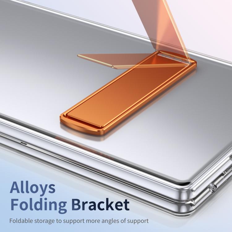 Funda híbrida de TPU y PC con soporte para Samsung Galaxy Z Fold7 5G (naranja)
