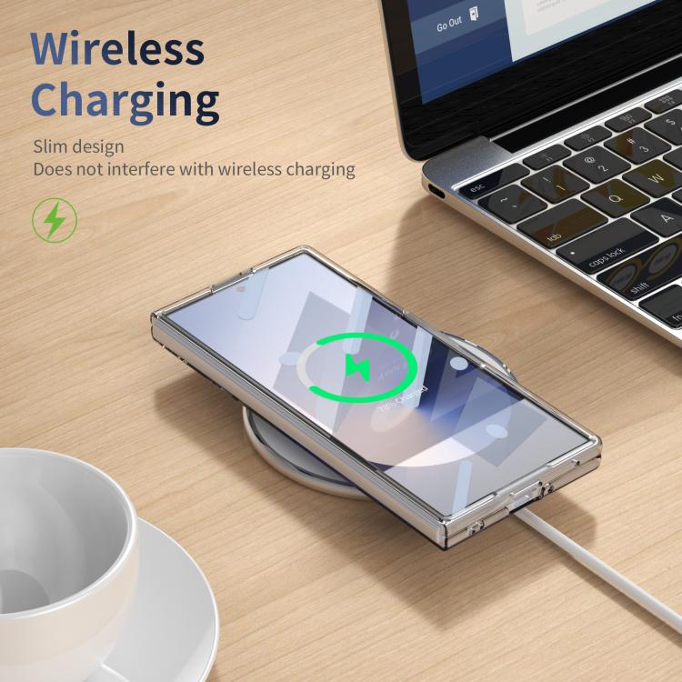 Funda híbrida de TPU y PC con soporte para Samsung Galaxy Z Fold7 5G (naranja)